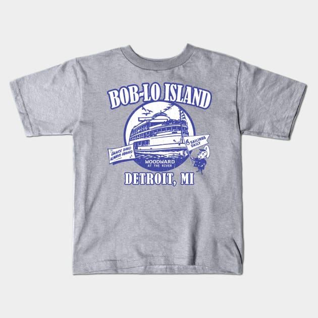 Boblo Island - Detroit, MI (vintage look) Kids T-Shirt by robotface